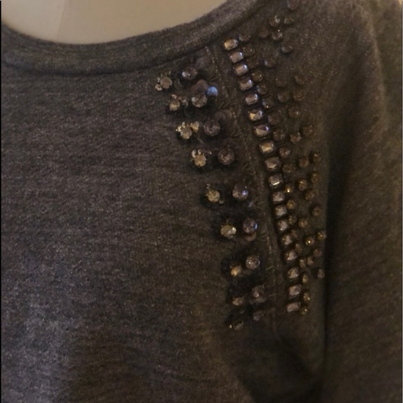 J. Crew Sweatshirt w/ Rhinestone Embellishments 💖 - Picture 5 of 5